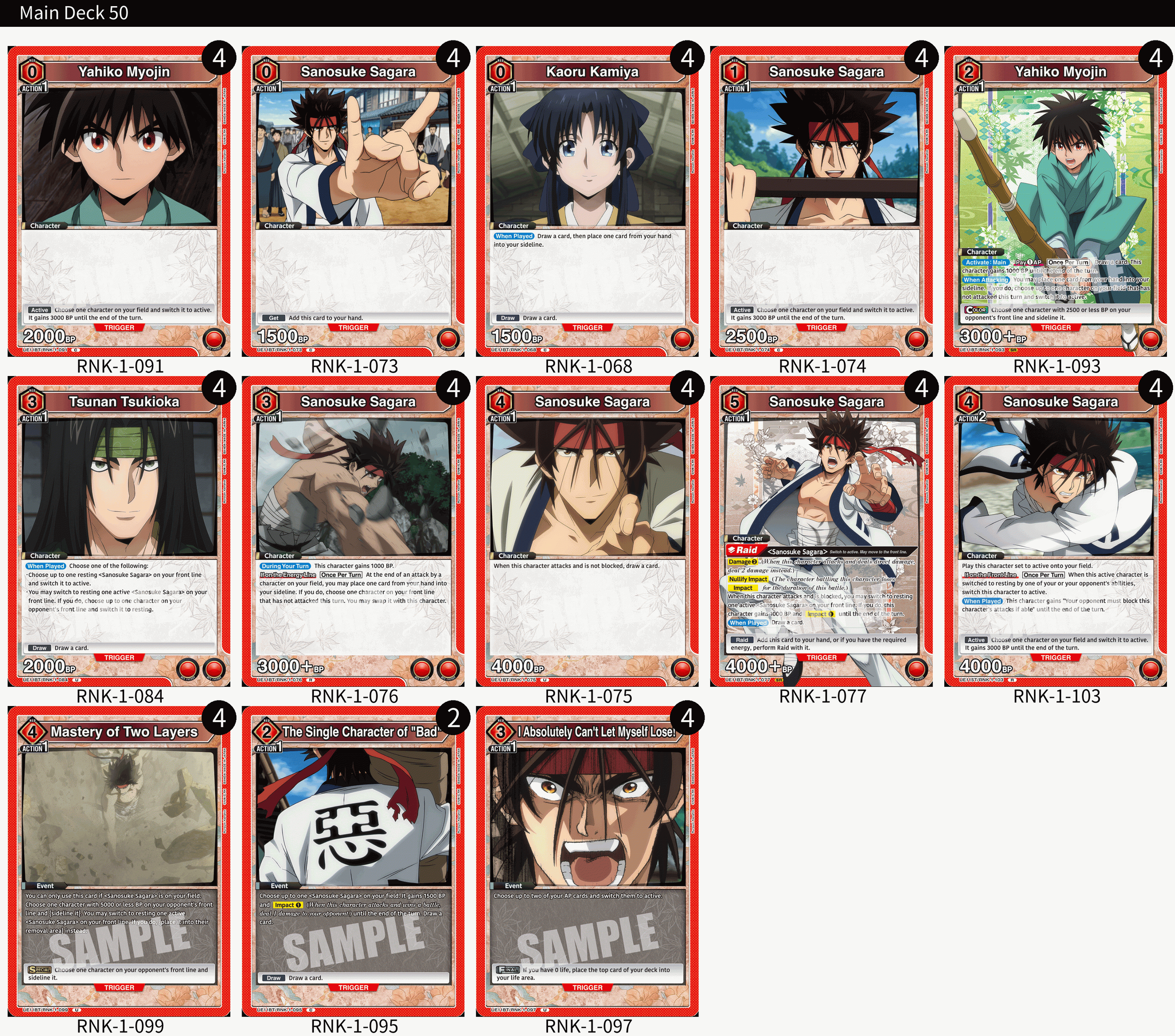 UNION ARENA: Every Rurouni Kenshin Deck, Ranked — Joseph Writer